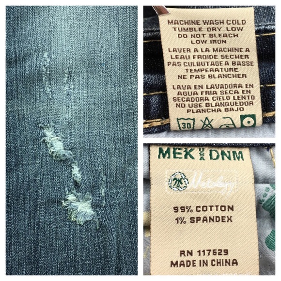 🐞MEK Denim Natal Bootcut denim jean size 25 - Picture 5 of 8